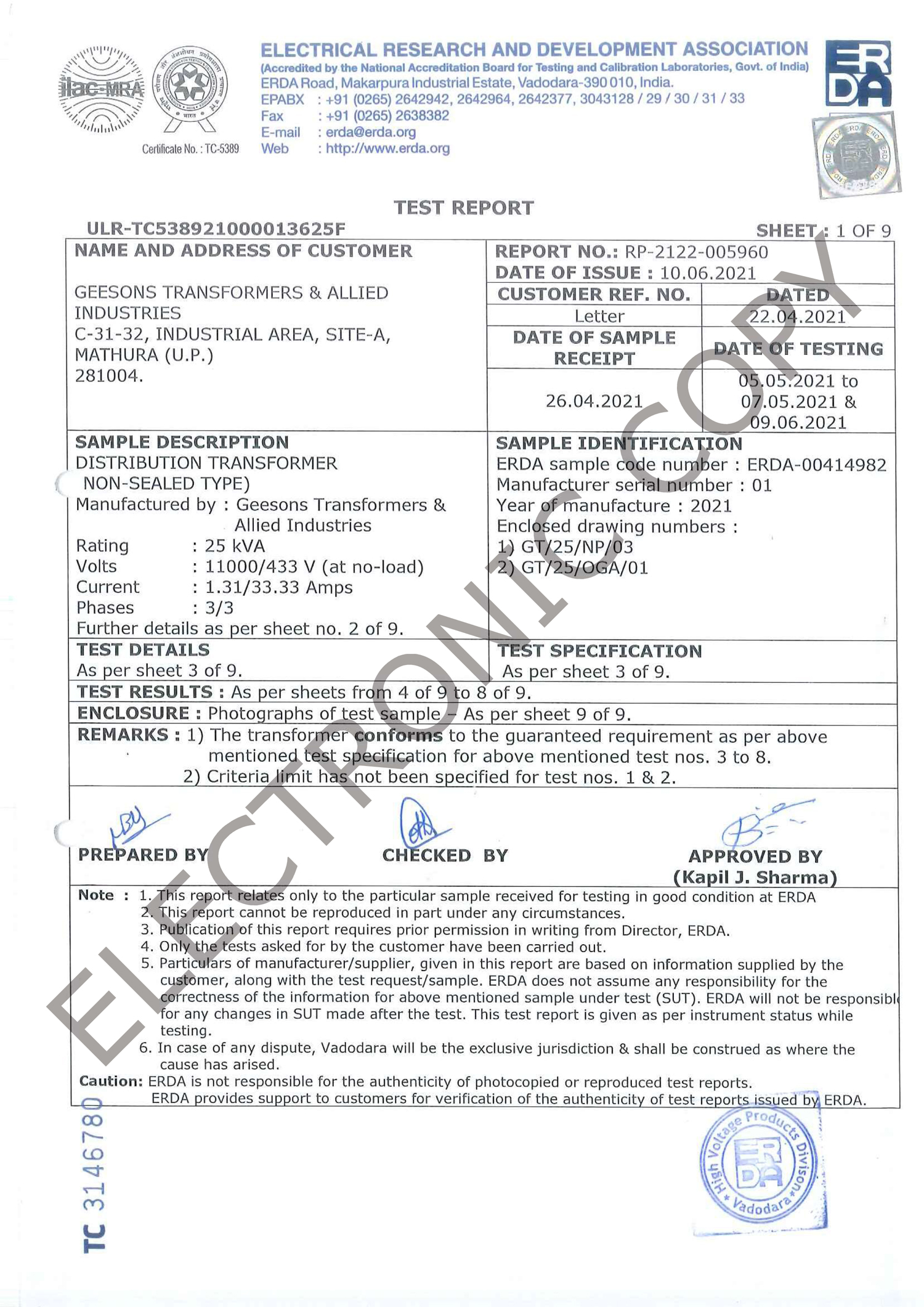 Geesons Transformers & Allied Industries